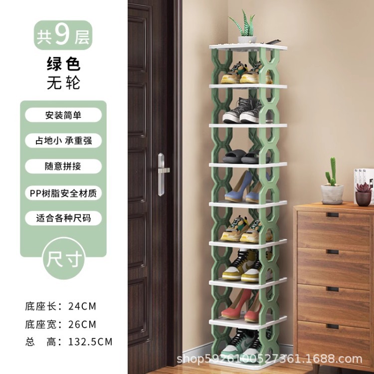 Estante de zapatos simple puerta doméstica almacenar artefactos nuevos gabinetes de zapatos interiores multicapa ahorrar espacio pequeño estante de almacenamiento