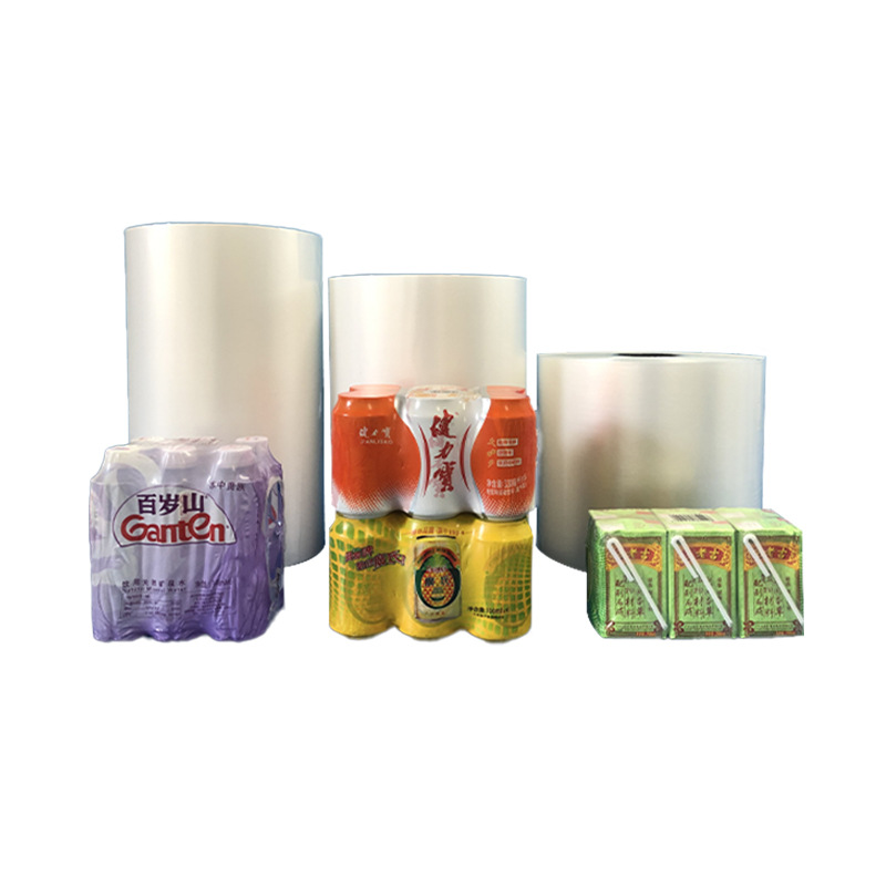 Los fabricantes suministran película retráctil pe película impresa personalizada película termorretráctil embalaje transparente al por mayor película termorretráctil de plástico
