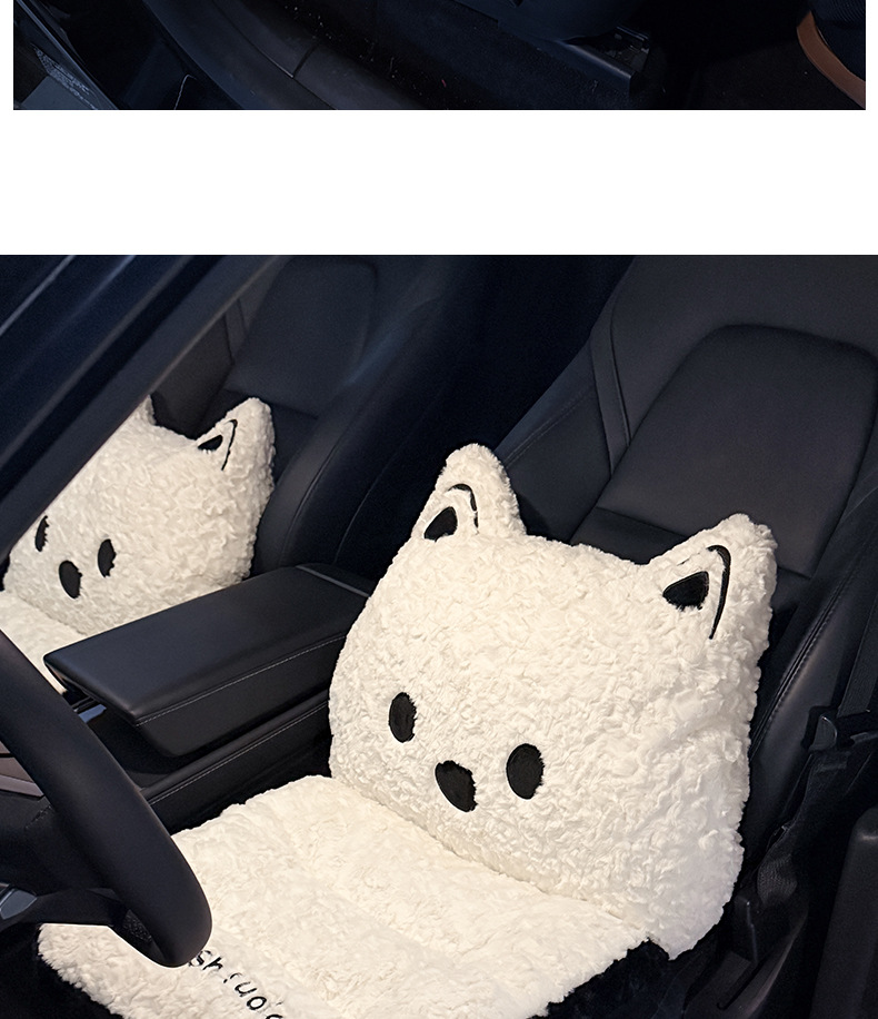 Cute Car Lumbar Cushion Integrated Cartoon Car Cushion Comfortable Car Cushion Neck Pillow Interior Supplies for Women