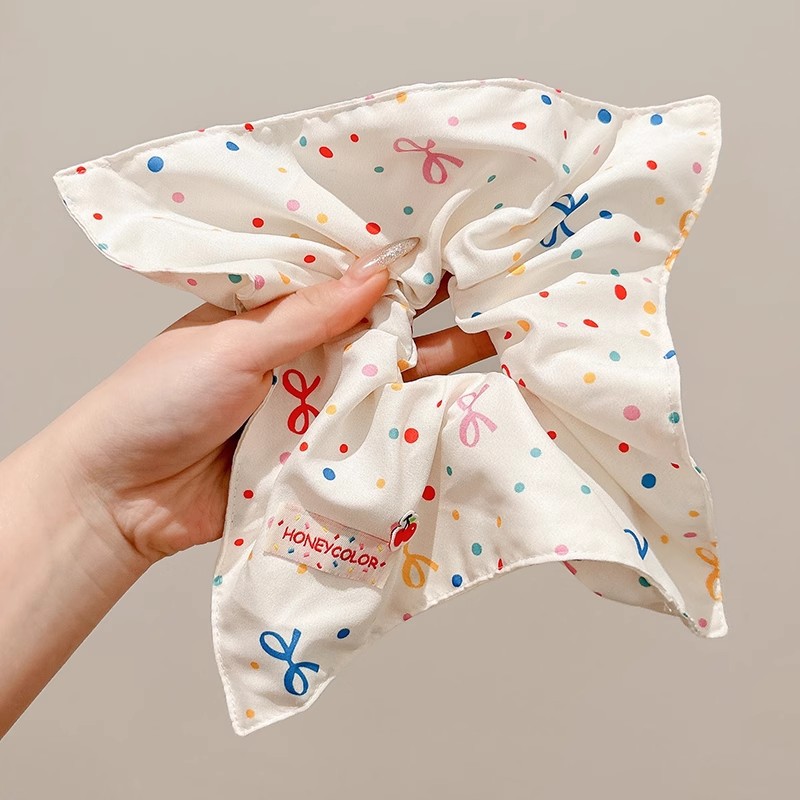 1#컬러풀한 도트무늬 사각스카프-25cm