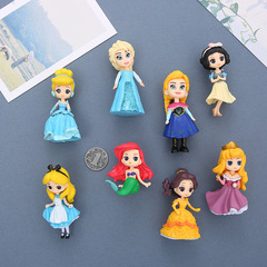 8款Q版卡通創意可愛公主冰箱貼磁貼立體磁鐵石雪公主便貼