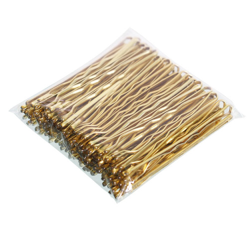 Rainbow black wavy straight clip, gold and silver coffee U-shaped clip, steel clip, ball hair clip, card bag