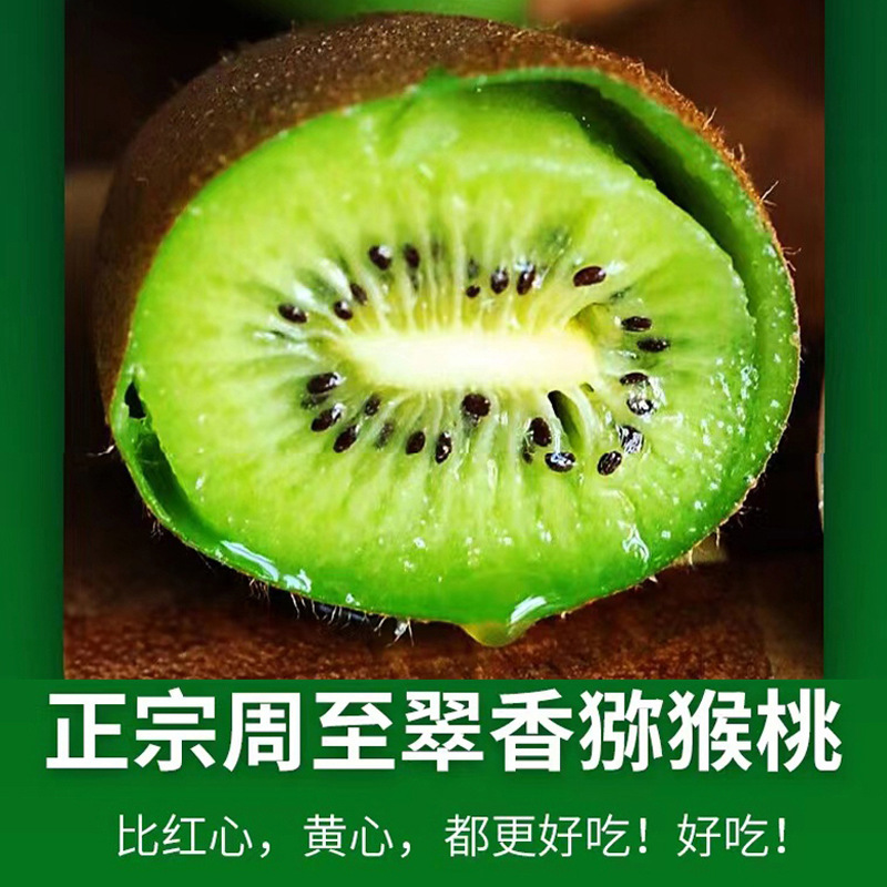 陕西翠香猕猴桃新鲜绿心猕猴桃奇异果产地直发纯甜周至猕猴桃代发 餐饮生鲜厂家批发实拍图