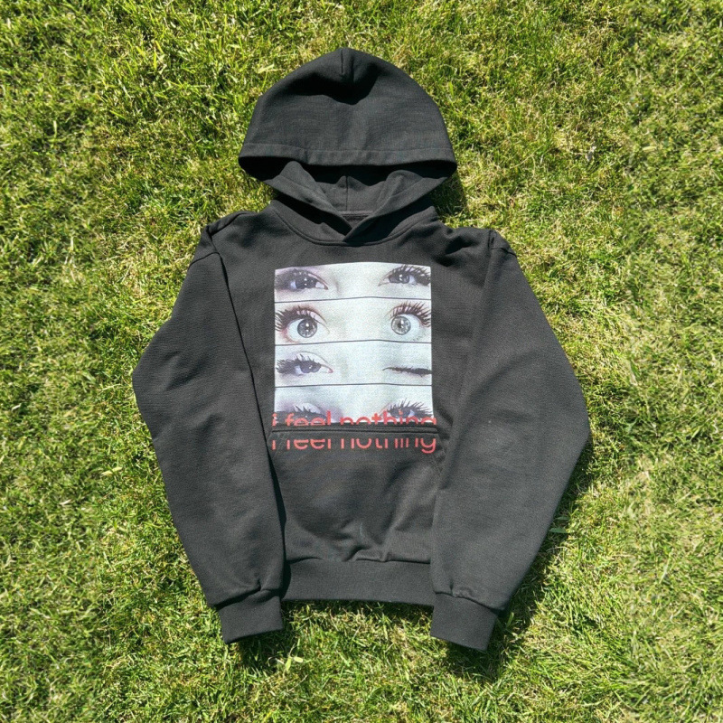 Men's Clothing Dark Print Sweatshirt Long Sleeved Pullover Hoodie Retro Jacket Street Trend Y2k European And American Ins Personality_viptrois.com