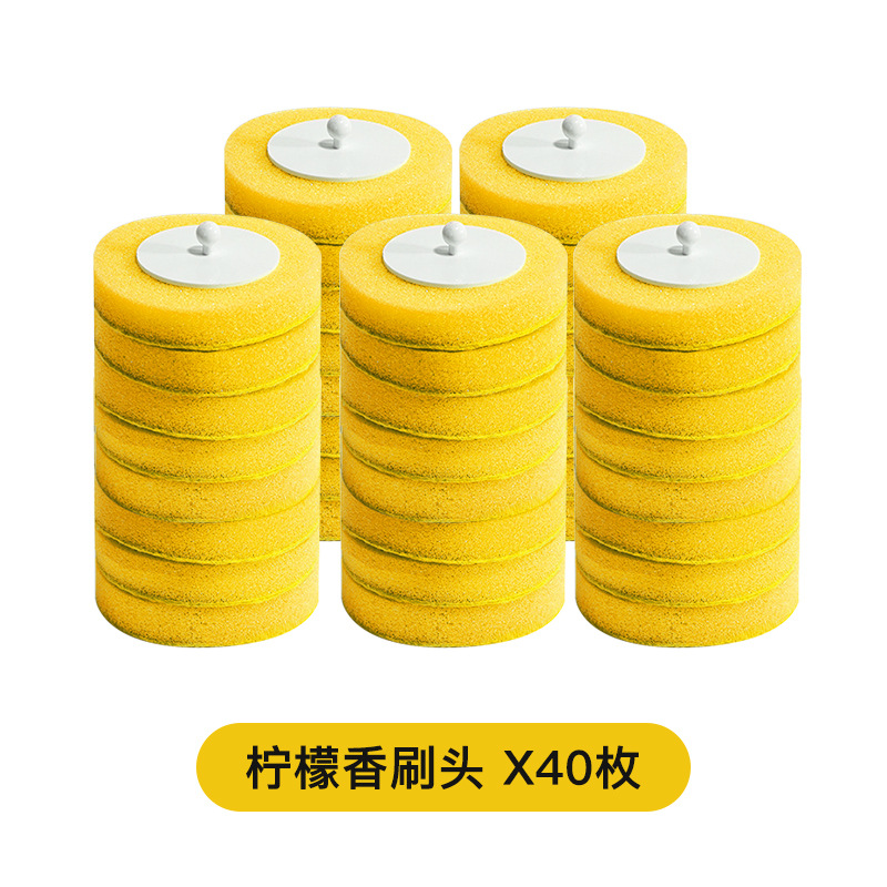 Cepillo de inodoro desechable hogar sin ángulo muerto cepillo de inodoro reemplazo traje de cabeza colgante de pared artefacto de limpieza de inodoro