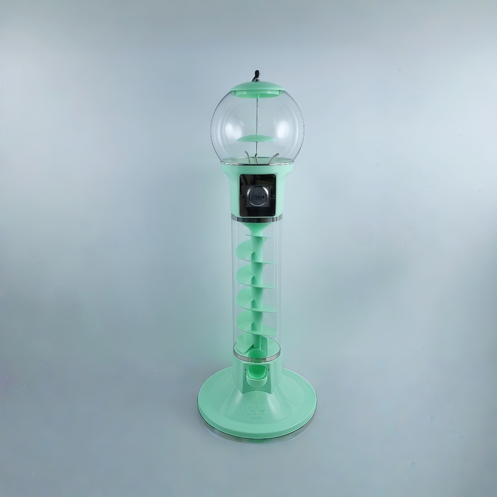 Máquina Expendedora de Cápsulas de Pie de PVC Operada por Monedas con Diseño Espiral