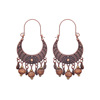 Earrings, ethnic metal woven retro set with tassels, European style, ethnic style, wholesale