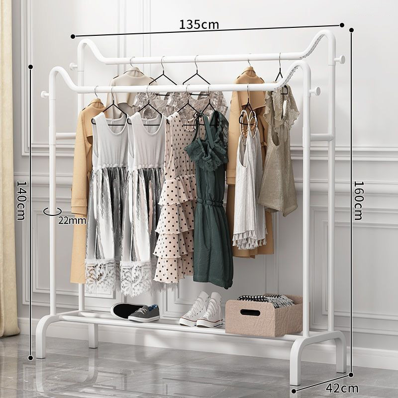 더블 폴 화이트 130 코트 랙