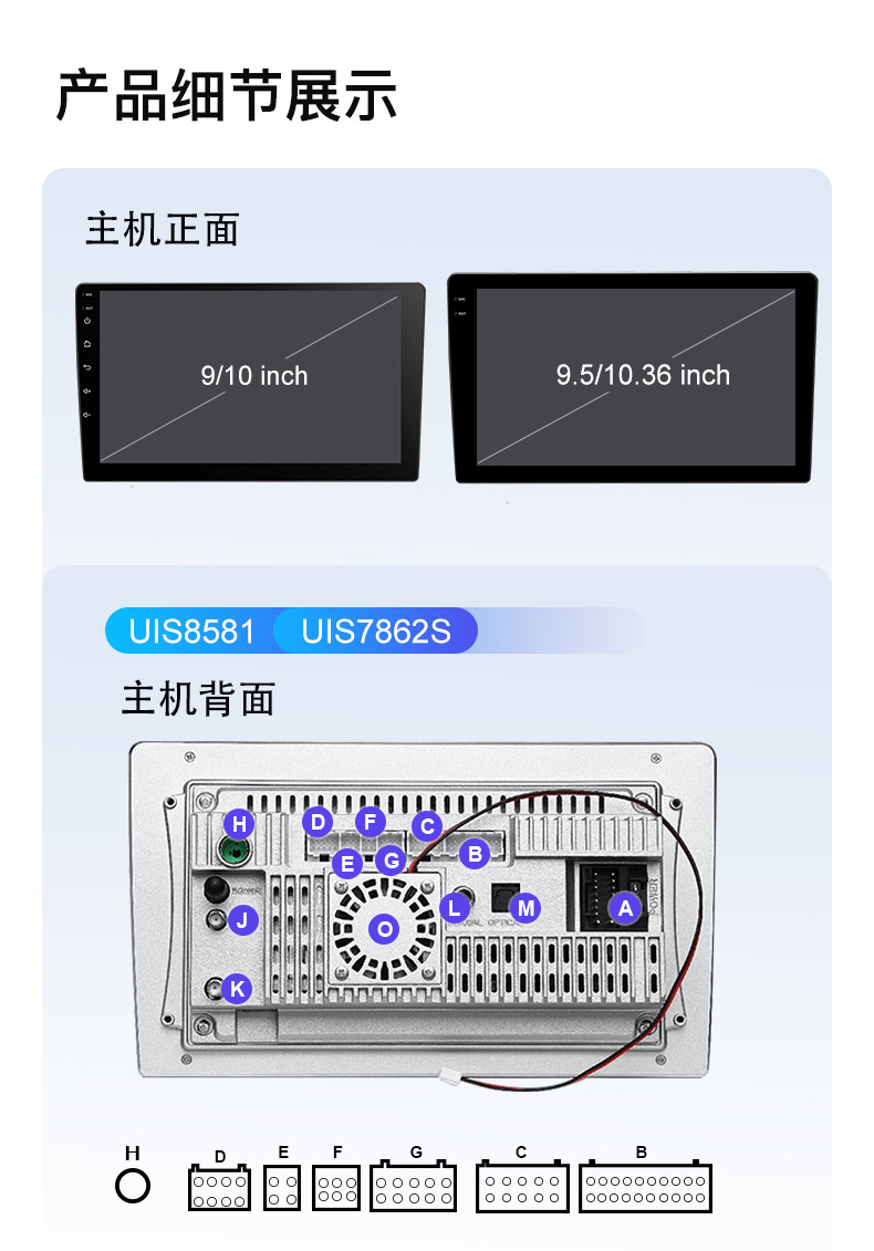 Factory Outlet UIS7870 Car 2K Navigation Android13.05G Network 12 512GB Android Central Control Screen