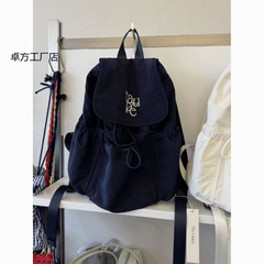 新款韩国背包小众设计尼龙旅行书包抽绳户外大容量休书包百搭实用