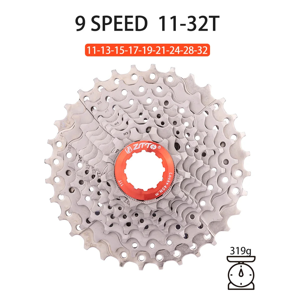 9 velocidades 32T plata