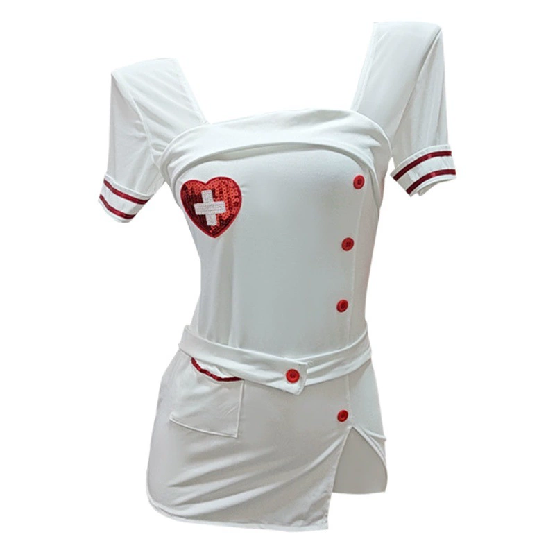 Лин Linting нижнее белье женский сексуальный Медсестра Заманчивые пижамы Униформа кровать горячий флирт страсть костюм 2730