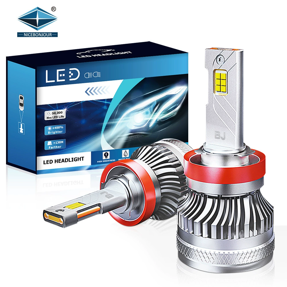 Трансграничные S12 фар декодирование автомобиля высокой яркости высокой мощности H7 H4 фары двойной медной трубы автомобильный светодиодный фары