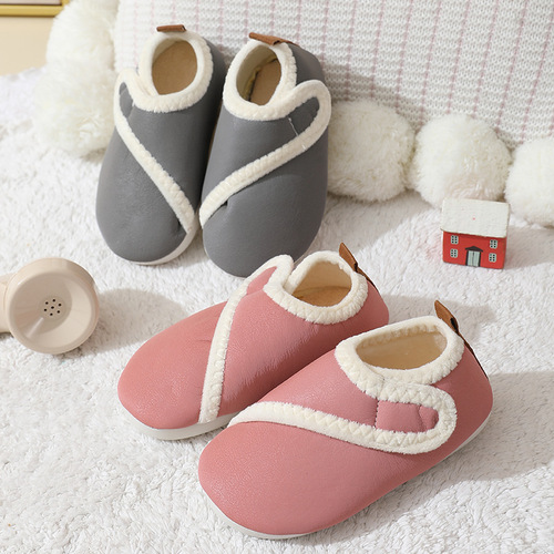 Floor shoes children's home indoor socks with velvet and thick sole floor socks baby non-slip soft sole early education socks and shoes