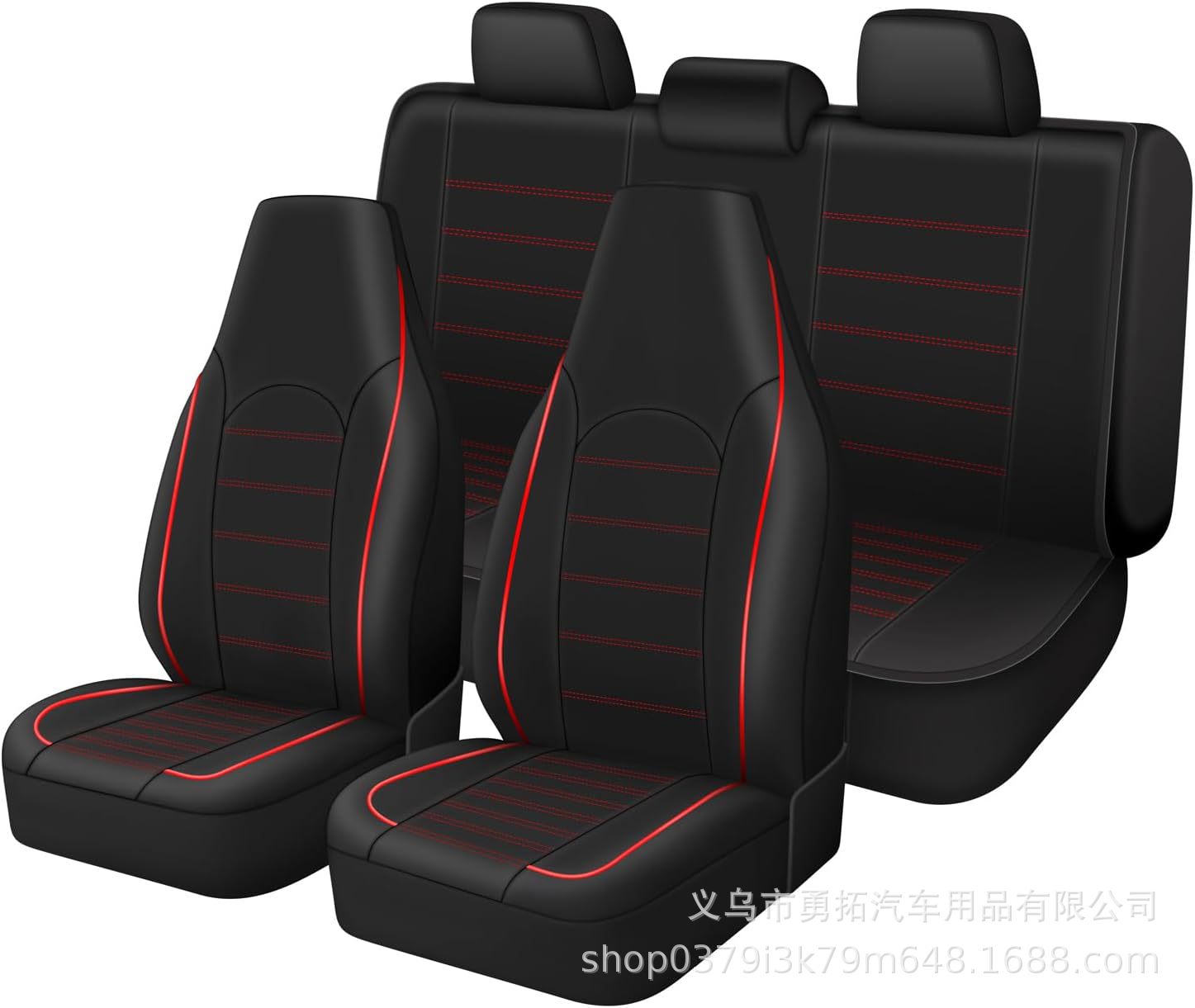 Cross-Border Hot-Selling Pu Double-Needle High-Back Leather Car Seat Cover Amazon Temu Mercado Libre Mexico
