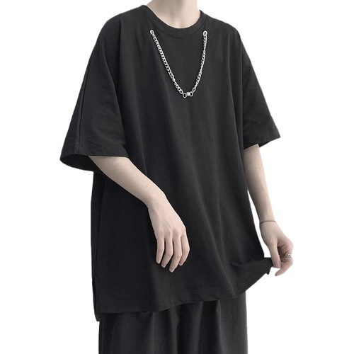 Designer T-shirt for Men, Trendy Brand, Versatile, Instagram Style, Hong Kong Style, Summer Short Sleeve Top, Loose Fit, Summer Clothing T-shirt