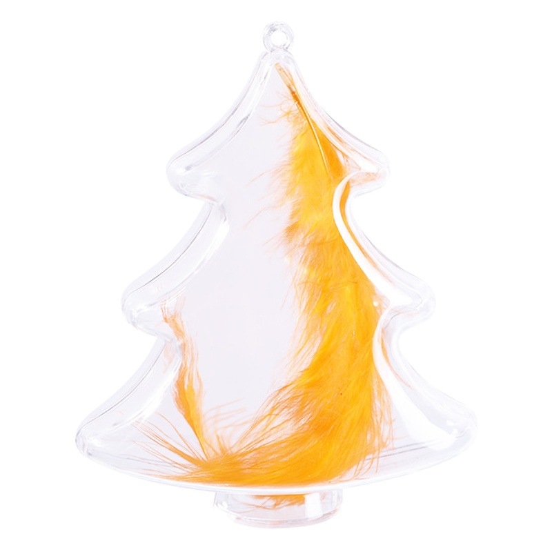 Nuevo creativo árbol de Navidad dulces caja de embalaje plástico transparente árbol de Navidad mini decoración de Navidad colgante al por mayor