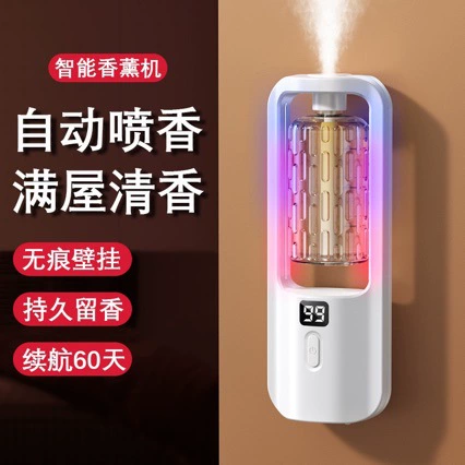 Automatic Ultrasonic Aroma Diffuser PW3, LED Display, Refillable Perfume Bottle (Car/Wall)