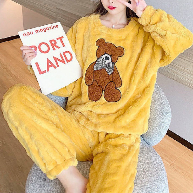 885# Cute Bear Yellow [Thick Style]