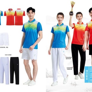 Factory Direct batch 2023 new Chinese elements short sleeve quick-drying badminton clothes suit shorts trousers sports outwear