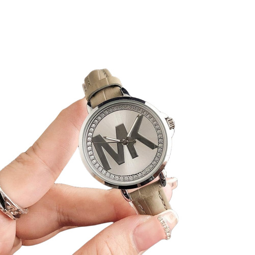 Women's Leather Strap Watch, Lightweight Luxury, Shrimp Skin, Small and Elegant, Cross-border Fashion, Simple Letter Watch