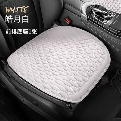 Car seat cushion, summer cooling seat cover, suitable for private cars, single-piece design, all-season use, rear seat cushion cover (Seat cushion, seat cover) - bright-moon-white-tech-cotton-front-row-single-sheet-1-piece