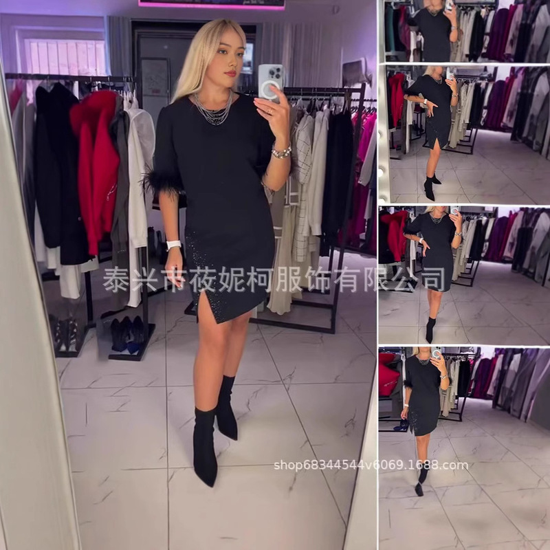 Kardashian family solid color hot brick dress micro Kardashian magic weapon wholesale