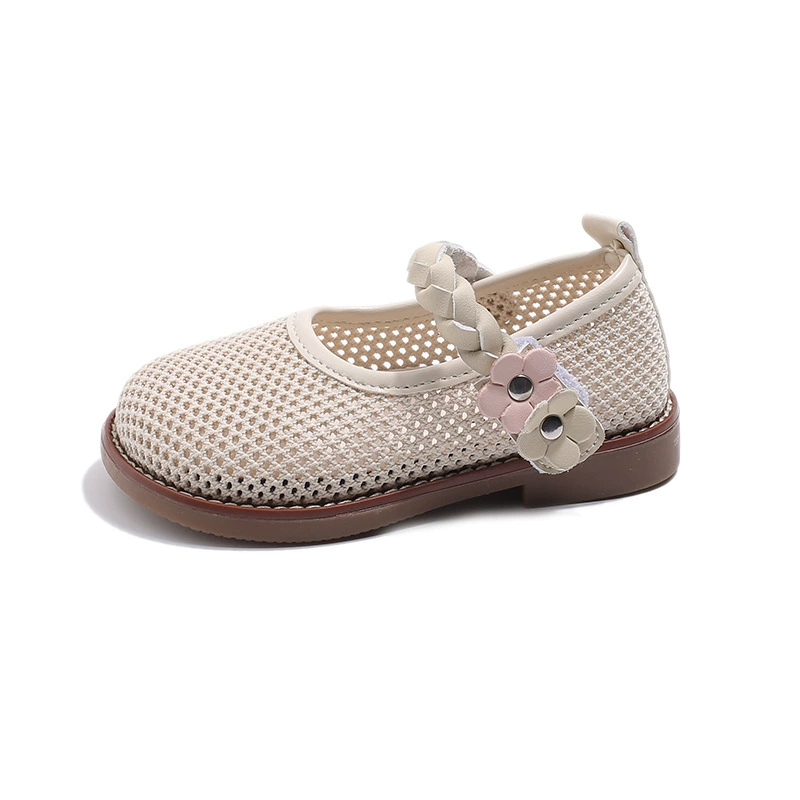 Дышащий костюм маленькой принцессы для девочек, летняя нескользящая обувь, обувь для раннего возраста, сандалии, мягкая подошва