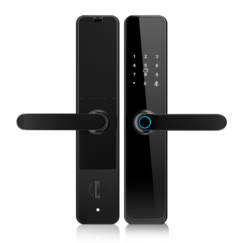 Cerradura inteligente Tongtong Cerradura de puerta para el hogar Cerradura de apartamento Cerradura de hotel Cerradura de tarjeta de crédito Casa de familia Propietario Casa de alquiler Cerradura Bluetooth Huella digital