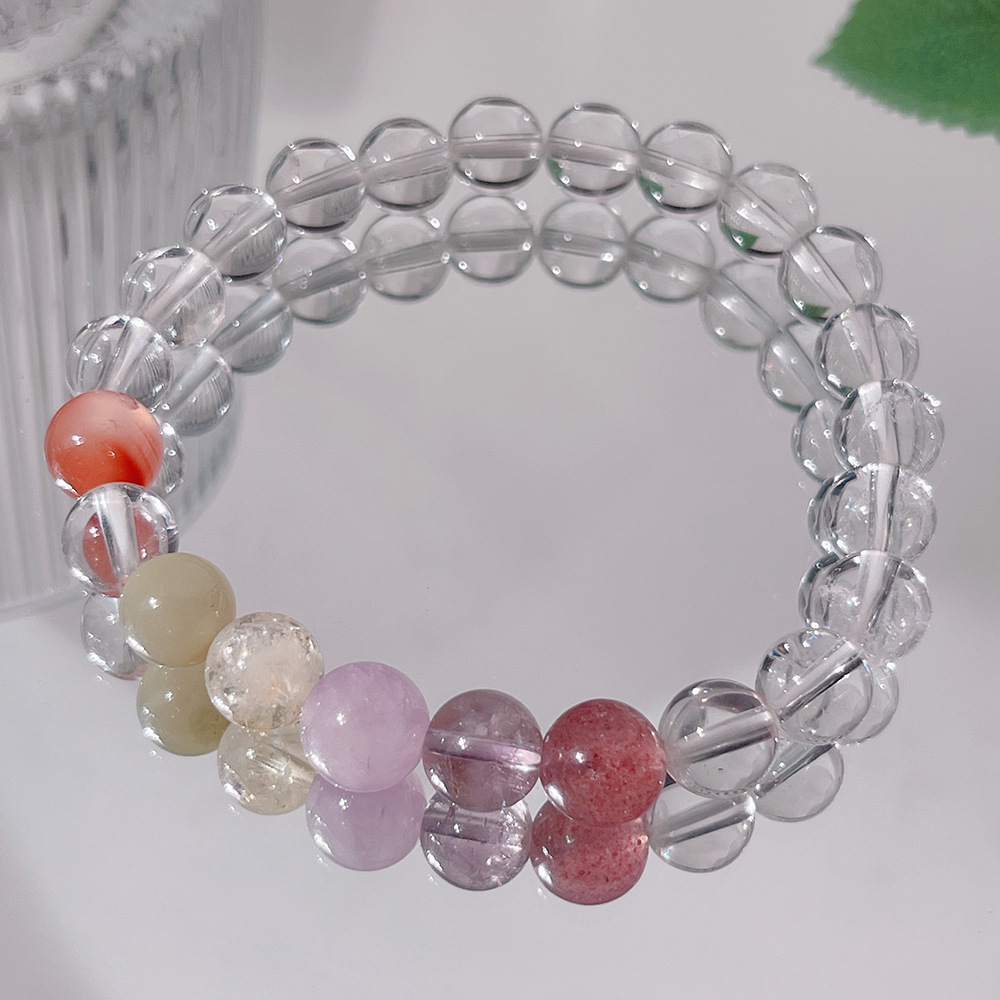 494-두오바오 화이트 크리스탈 팔찌