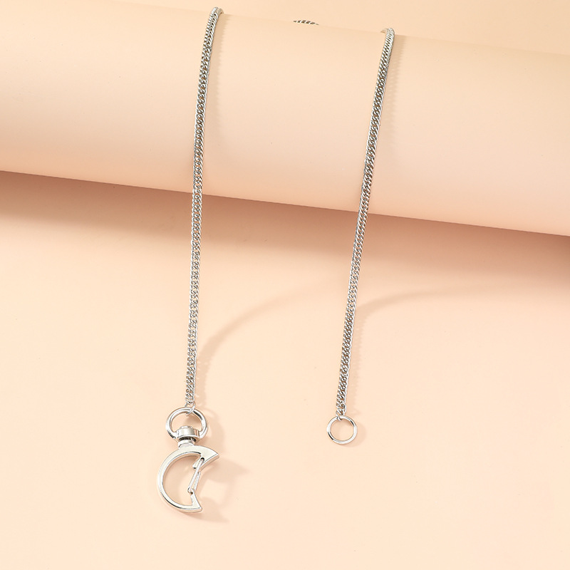 Korean simple fine chain clavicle chain elegant niche design hollow cat pendant necklacepicture3