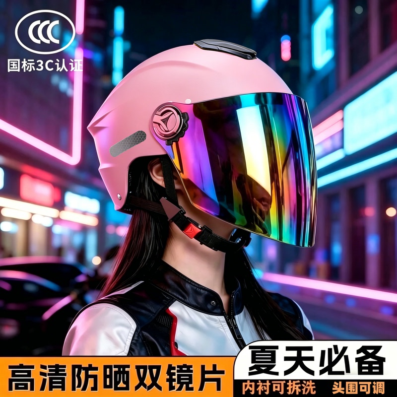 3C certified electric vehicle helmet for men and women, summer sun protection, battery vehicle safety helmet, suitable for all seasons 3C certified electric vehicle helmet for men and women, summer sun protection, battery vehicle safety helmet, suitable for all seasons