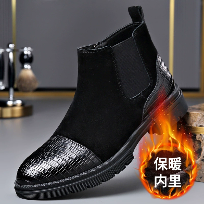 Осень и зима 2024 Новый британский стиль ботинки Martin бархат