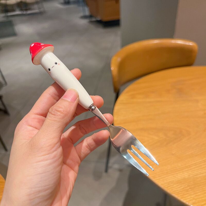 かわいい動物の箸とスプーンセットステンレス鋼学生一人用子供用フォーク食器ポータブル収納ボックス|undefined