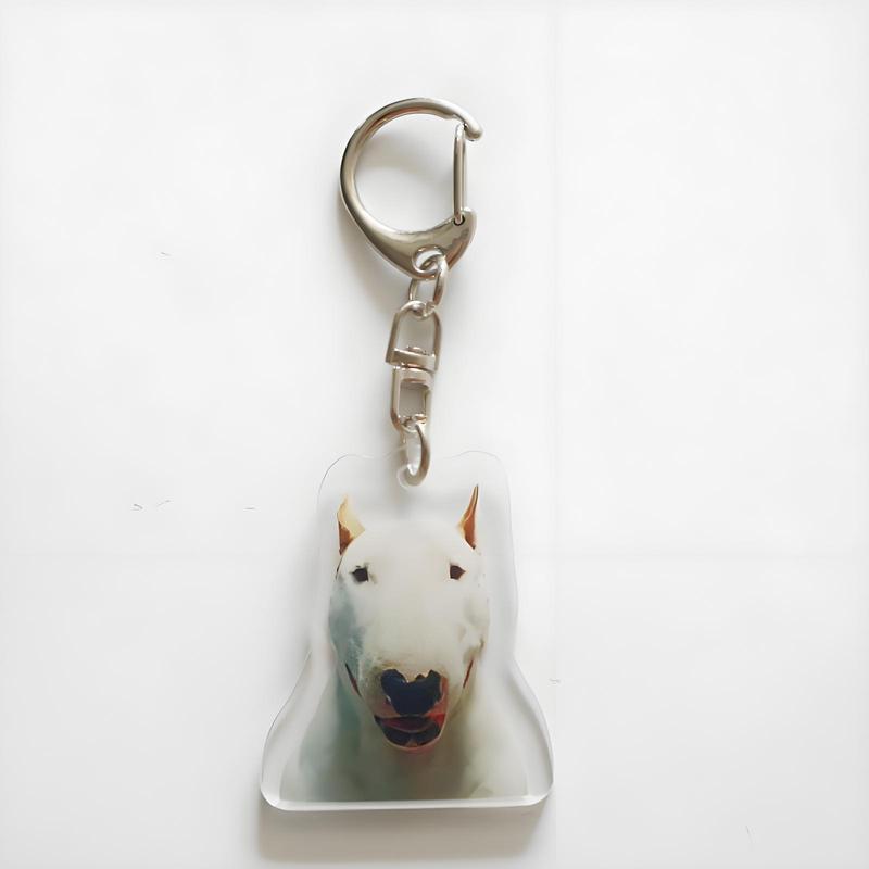 卡通宠物周边狗狗头像亚克力钥匙扣爱犬系列钥匙链情侣挂件装饰|undefined