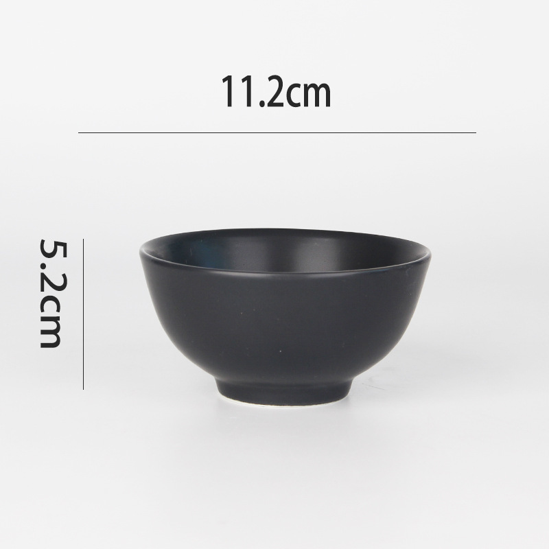 Multi-Estilo negro brillante mate esmerilado tazón de cerámica hogar ramen tazón de sopa tazón de ensalada de frutas tazón de arroz tazón para mascotas