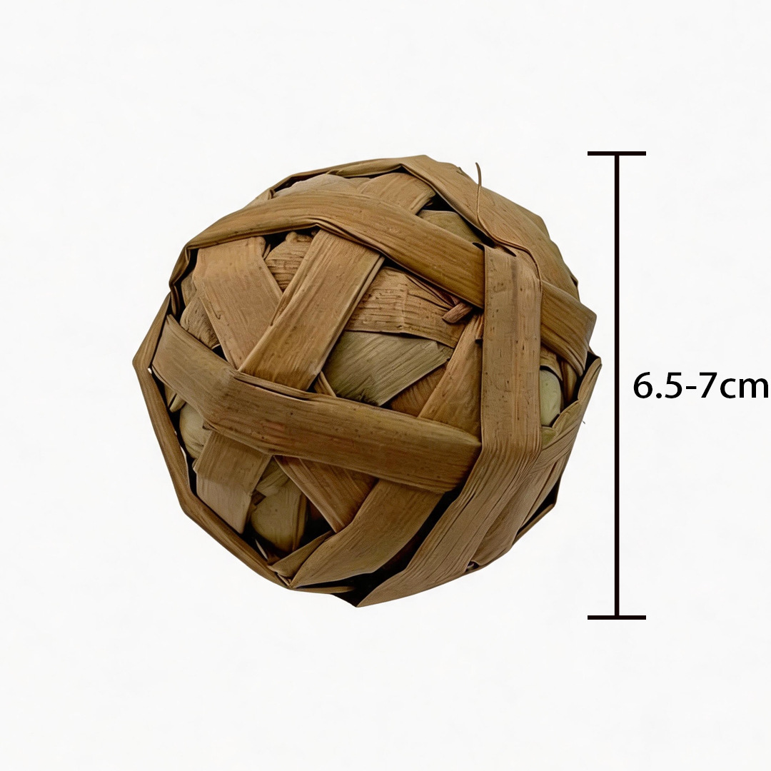 Transfronterizo natural bola tejida a mano Bola de ratán Bola de paja Bola de juguete molar hámster conejo Totoro mordedura aliviar suministros congestionados