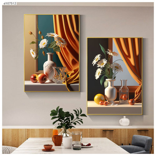 High-end Restaurant Painting Orange Peaches Good Fortune Restaurant Dining Table Background Wall Art Living Room Sofa Dual Decoration Painting