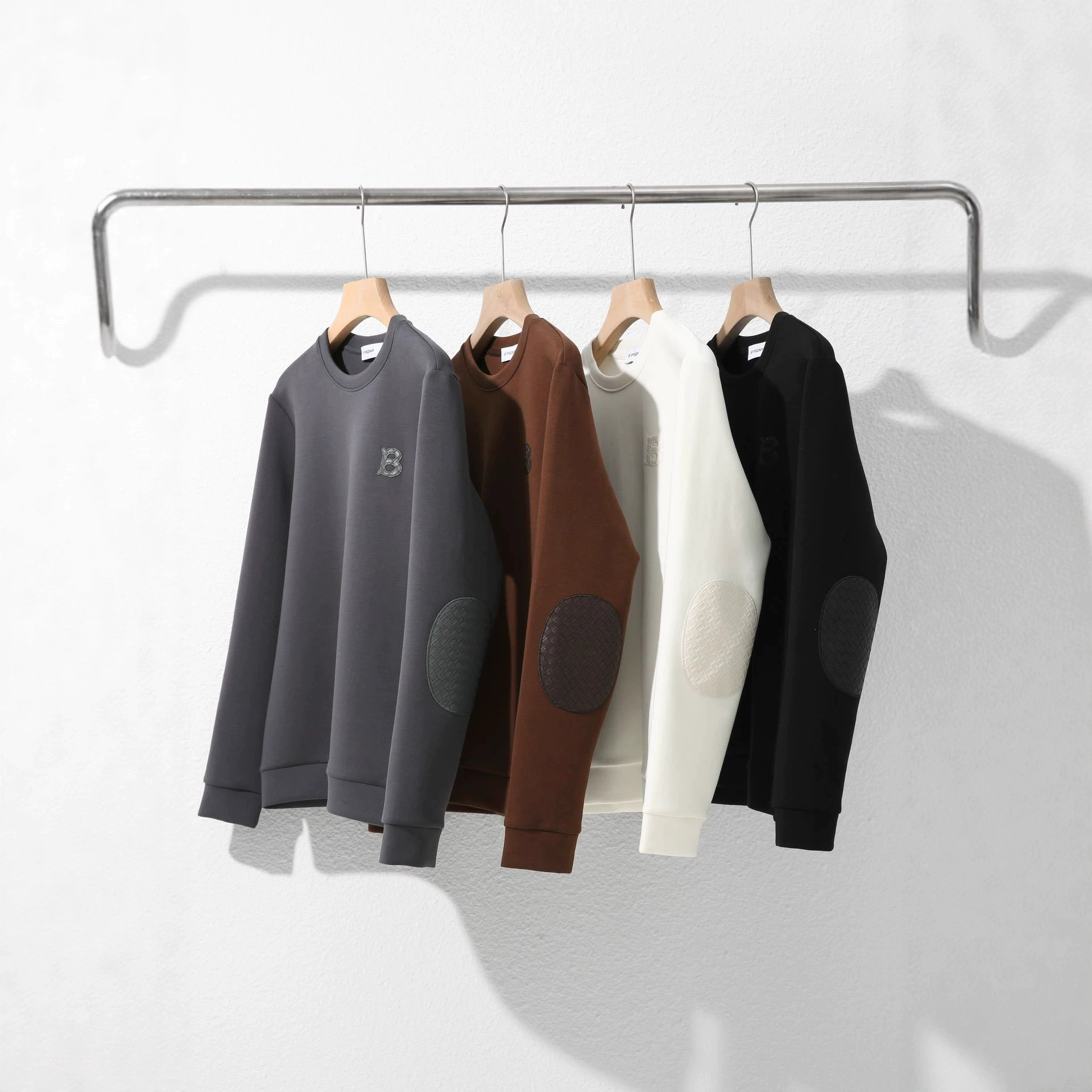 Light Luxury Autumn Long-Sleeved Sweatshirt for Men, New Trendy Men's Loose Casual Air Layer Pullover Bottoming Shirt, Trendy Tops for Men