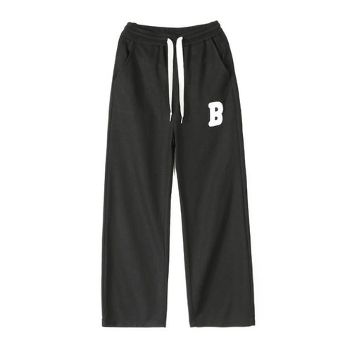 Cross-border pants men's summer new fashion brand versatile loose straight tube sports pants white wide-leg tapered casual long pants 