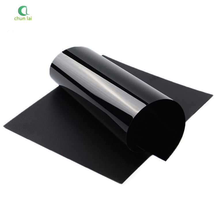 PC麦拉片黑色防火pc薄膜无卤PC磨砂卷材绝缘PC片材0.125mm-1.5mm