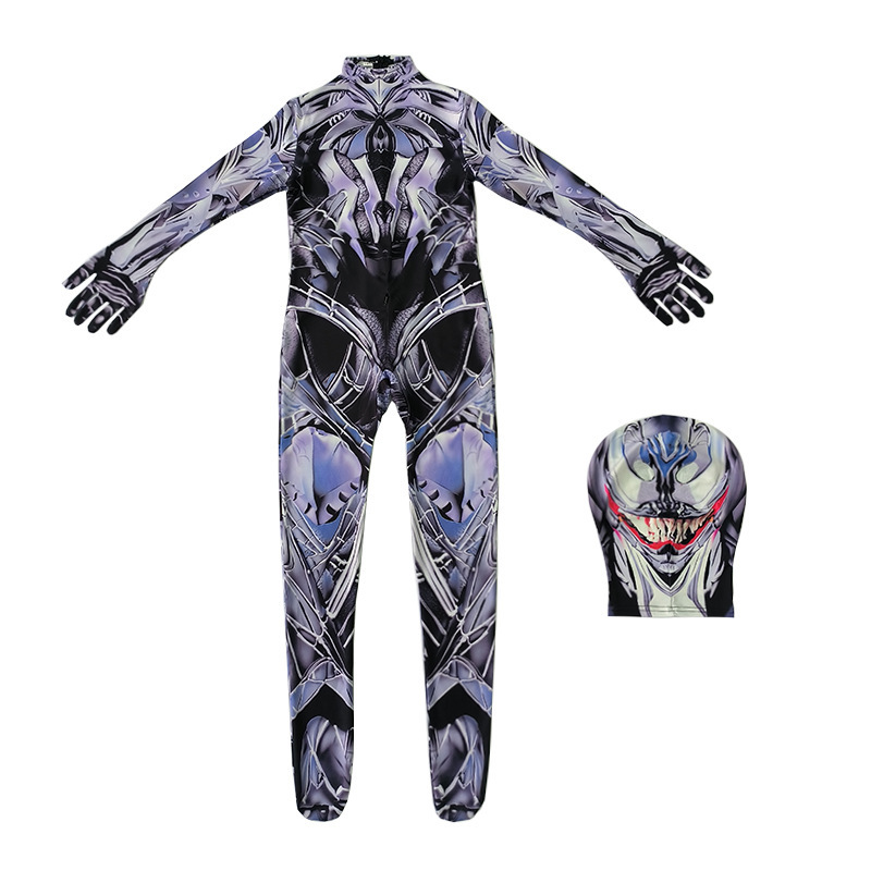 スチールスパイダーマンレオタードcos服远征子供アニメアダルト男性ハロウィーンコスプレ衣装|undefined