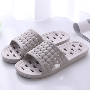 Leakage Hole Slippers Men's Summer Household Non-slip Bathroom Bathing Home Indoor Hollow Sandals and Slippers Women's Summer