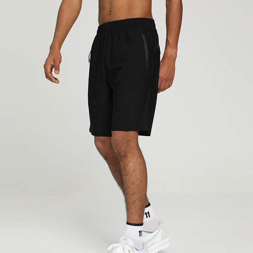 Ice breathable sports quick-drying fitness shorts men's nylon running loose mid-length pants football basketball training pants