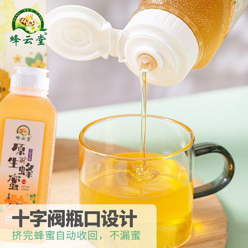 500g Wild Mountain Flower Natural Honey Raw Honey Beekeeper Wholesale Portable Squeeze Bottle Honey