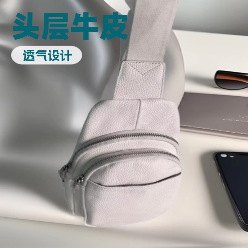 남성 정품 가죽 가슴 가방 탑 레이어 카우보이 어깨 크로스 바디 가방 남성 유행 브랜드 대용량 소년 캐주얼 가방 공장
