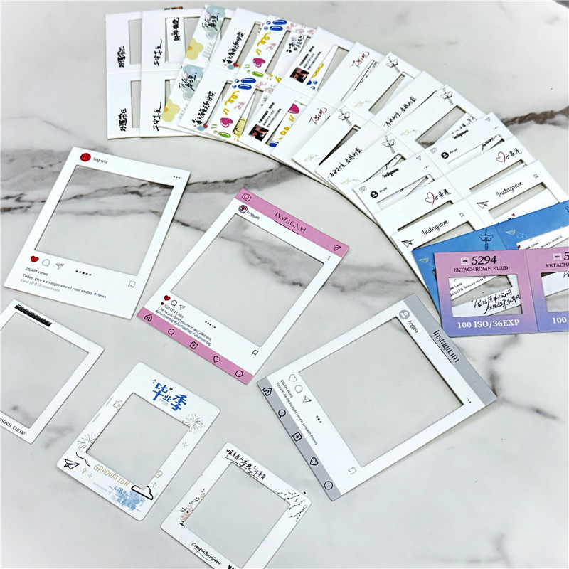 135/polo/ins wind clip positive film negative film paper clip with adhesive back slide empty clip paper