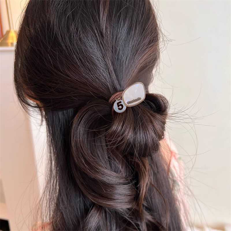 Temperamento simple anillo de cabello de estilo francés de alta elasticidad cuerda de cabello de correa de goma duradera adornos para el cabello