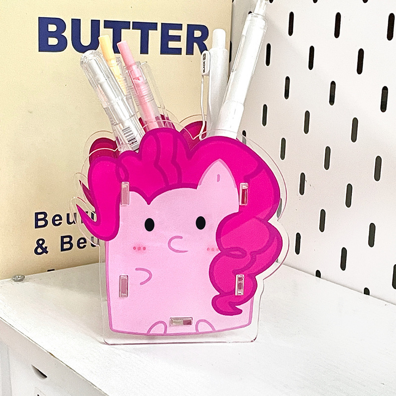 マイリトルポニー アクリルペンホルダー かわいい写真 ピーチソフト 周辺機器 学生デスクトップストレージ カスタマイズ|undefined