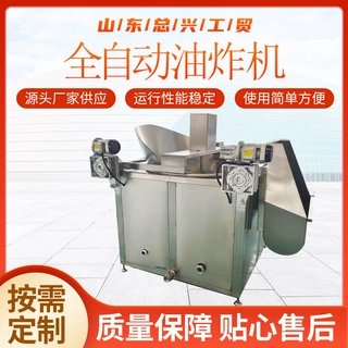 鸡米花不锈钢油炸机 天妇罗燃气油炸机 炸猪皮自动控温油炸设备厂